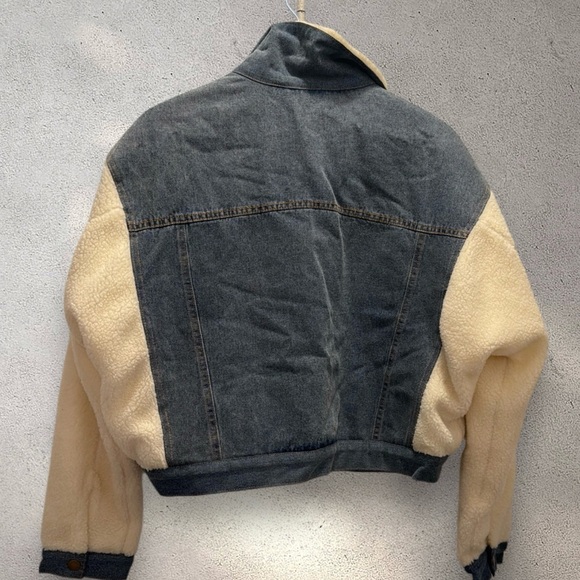 DENIM SHERPA OVERSIZED FIT JACKET - Picture 4 of 5